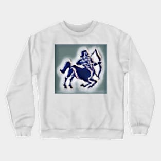 Sagittarius in Blue Crewneck Sweatshirt